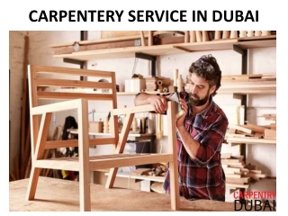 CARPENTERY SERVICE IN DUBAI