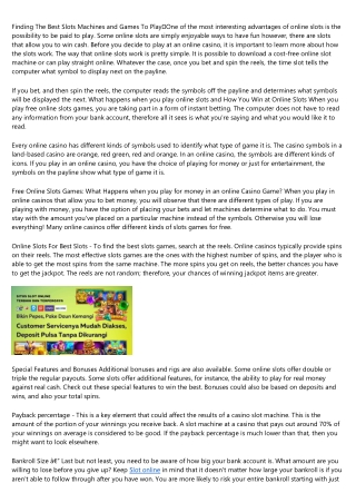Ways to Enhance your Probabilities of Earning Dollars Online on Slots