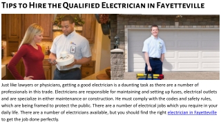 Tips to Hire the Qualified Electrician in Fayetteville by Mr Electric Atlanta