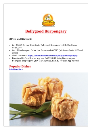 5% Off - Bellygood Burpengary Restaurant Menu, Qld