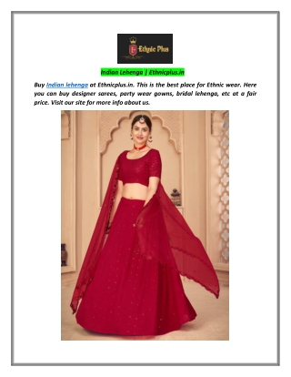 Indian Lehenga | Ethnicplus.in