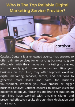 Who Is The Top Reliable Digital Marketing Service Provider ?