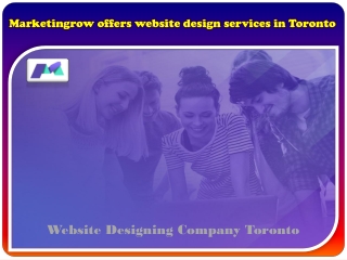 Marketingrow offers website design services in Toronto