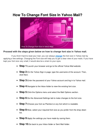 How Do I Change My Default Font Size In Yahoo Mail?