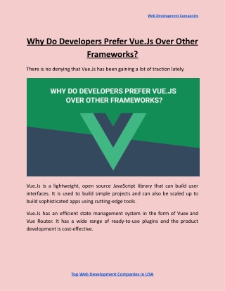 Why Do Developers Prefer Vue.Js Over Other Frameworks_