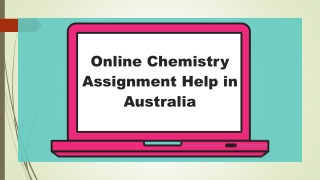 Online Chemistry Assignment Help in Australia