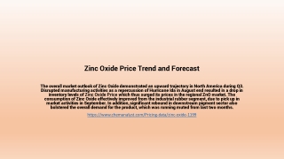 Benzoic Acid Price Trend and Forecast