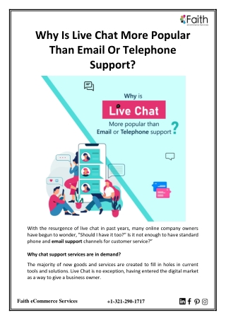 Why Is Live Chat More Popular Than Email Or Telephone Support?