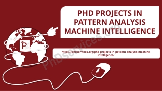 PHD PROJECTS IN PATTERN ANALYSIS MACHINE INTELLIGENCE