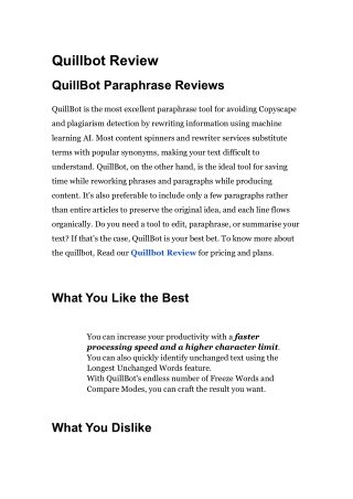 Quillbot Review | ScoopReview