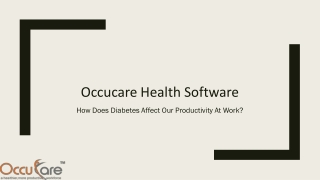 How Does Diabetes Affect Our Productivity At Work