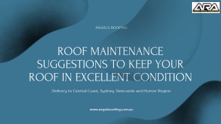 Roof Maintenance Suggestions To Keep Your Roof In Excellent Condition