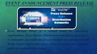 Best event promotion press release