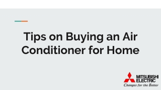 Tips on Buying an Air Conditioner for Home