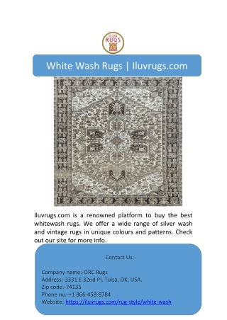 White Wash Rugs | Iluvrugs.com