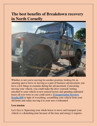 Find the best Roadside Assistance in North Cornelly