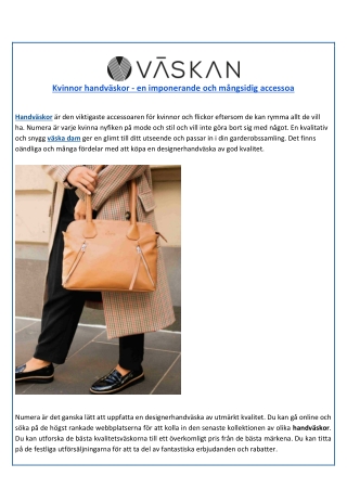 Kvinnor handväskor - en imponerande och mångsidig accessoar