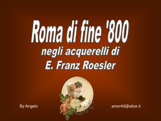 Roma di fine '800