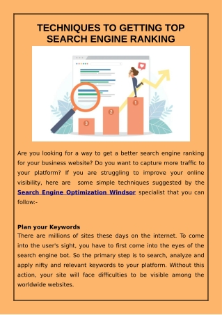 TECHNIQUES TO GETTING TOP SEARCH ENGINE RANKING