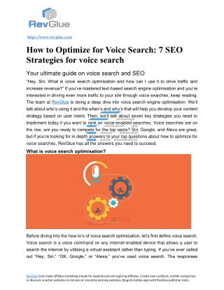 How to Optimize for Voice Search 7 SEO Strategies for voice search