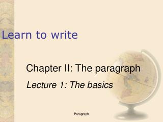 Learn to write