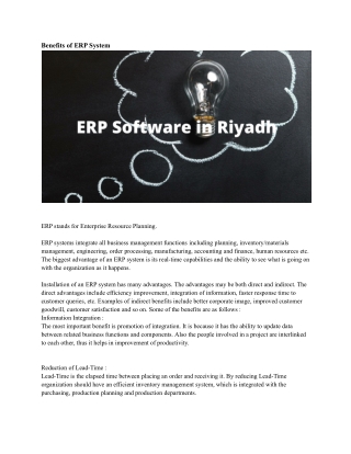 ERP Software in Riyadh