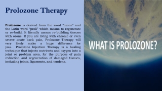 Everything You Need To Know About Prolozone treatment In Kennewick