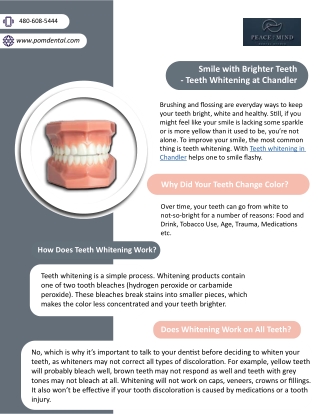 Smile with Brighter Teeth - Teeth Whitening at Chandler