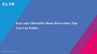 Easy and Affordable Home Renovation Tips You Can Follow
