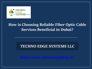 How is Choosing Reliable Fiber Optic Cable Services Beneficial in Dubai?