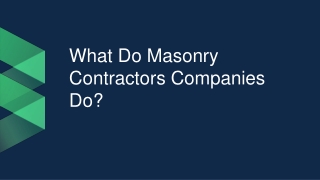 Masonry Work Services in Voorhees NJ