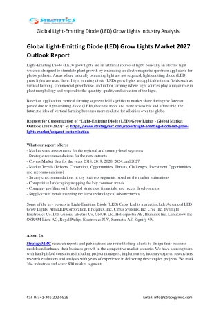 Global Light-Emitting Diode (LED) Grow Lights Market Overview Analysis