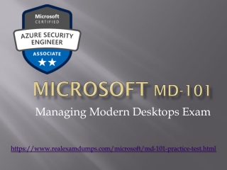 Microsoft MD-101 Dumps | Realexamdumps.com