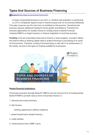 taxguru.in-Types And Sources of Business Financing-converted