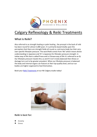 Calgary Reflexology & Reiki Treatments - Reiki Healing Massage Near Me