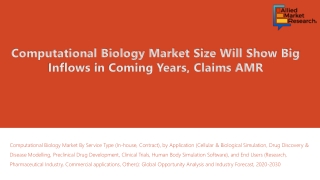 Computational Biology Market Rising Up Gradually with the Adoption of New Tech.