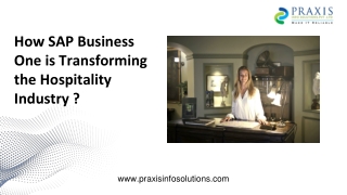 How SAP Business One is Transforming the Hospitality Industry ?