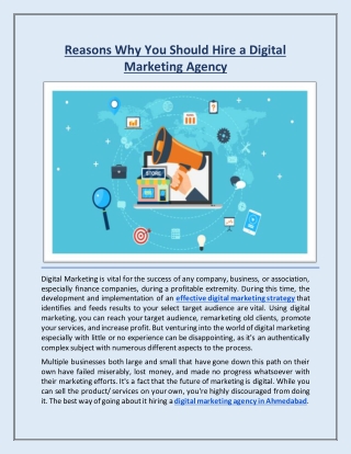 Reasons Why You Should Hire a Digital Marketing Agency