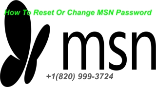 How To Reset Or Change MSN Password