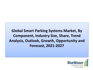 Smart Parking Systems Market Insight, Report