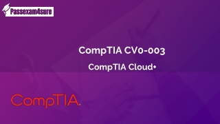 CompTIA CV0-003 Dumps - Updated CV0-003 Exam Questions Answers | PassExam4Sure