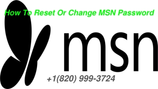 How To Reset Or Change MSN Password