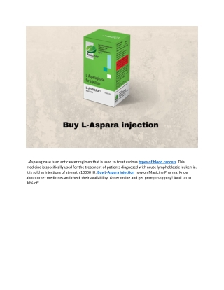 Buy L-Aspara injection