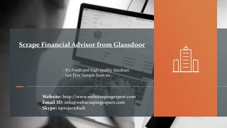 Scrape Financial Advisor from Glassdoor