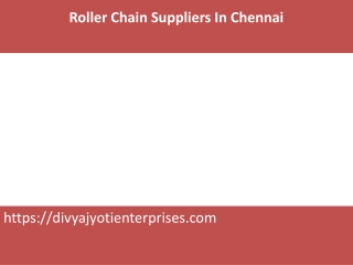Roller Chain Suppliers In Chennai