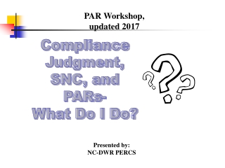 PAR Workshop, updated 2017