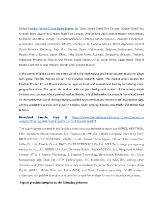 Flexible Printed Circuit Board Market