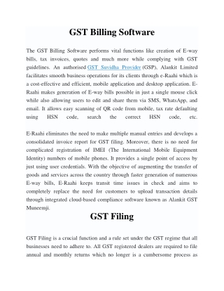 GST Billing Software