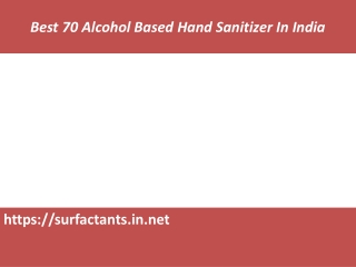 Sanitizer Manufacturer In India