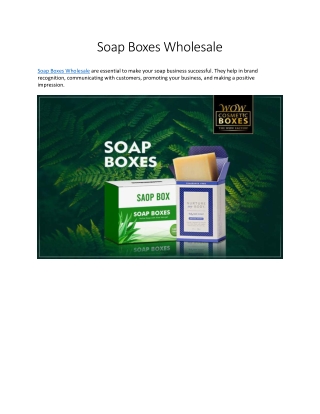 Soap Boxes Wholesale